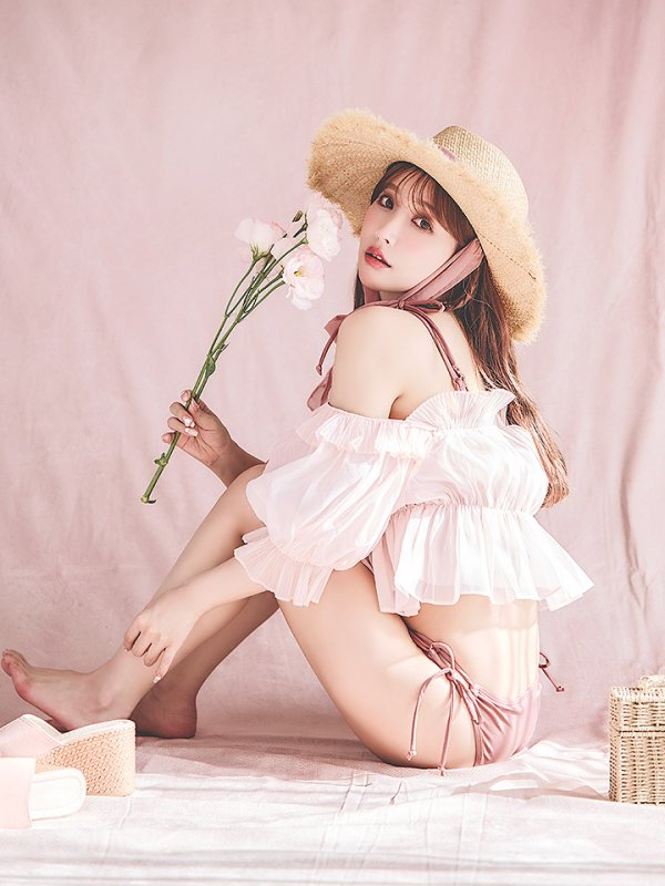 画像26: 【即日発送】【ビキニ】【水着】ショルダー紐シンプルビキニ 2点セット（MG-K018）[YMT]