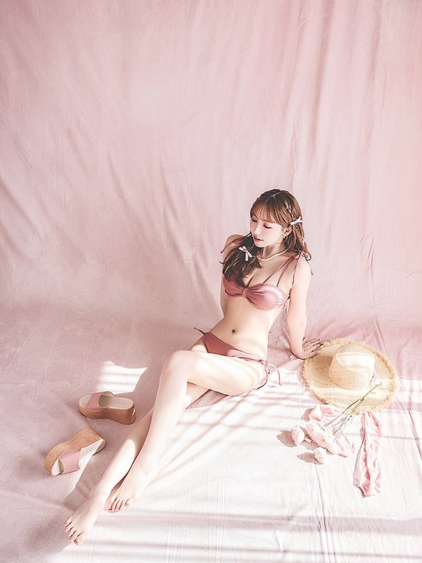 画像6: 【即日発送】【ビキニ】【水着】ショルダー紐シンプルビキニ 2点セット（MG-K018）[YMT]