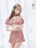 画像18: 【ビキニ】【水着】袖付きシャーリングトップス 4点セット【予約 / 7月上旬発送予定】[YMT]