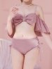 画像21: 【ビキニ】【水着】ハイウエストビッグラメリボン&ビジューキャミソールビキニ 2点セット【予約 / 7月中旬発送予定】[YMT]