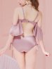 画像22: 【ビキニ】【水着】ハイウエストビッグラメリボン&ビジューキャミソールビキニ 2点セット【予約 / 7月中旬発送予定】[YMT]