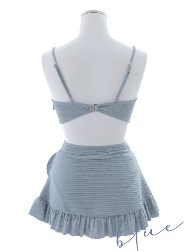 画像49: 【即日発送！】【ビキニ】【水着】ワッフル生地ビッグリボンビキニ 4点セット[YMT]