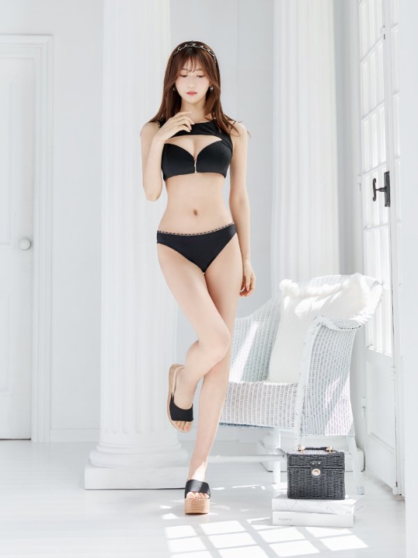 画像26: 【即日発送】【ビキニ】【水着】バストオープン＆ジップチェーンビキニ 2点セット[YMT]