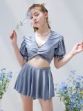 【即日発送】【ビキニ】【水着】羽織＆スカート付き4WAYビキニ 4点セット[YMT]