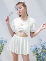 【ビキニ】【水着】羽織＆スカート付き4WAYビキニ 4点セット【一部予約 / 7月上旬発送予定】[YMT]