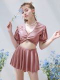 【即日発送】【ビキニ】【水着】羽織＆スカート付き4WAYビキニ 4点セット[YMT]