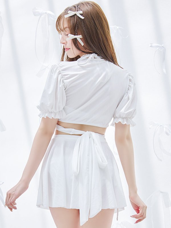 画像25: 【即日発送】【ビキニ】【水着】羽織＆スカート付き4WAYビキニ 4点セット[YMT]