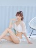 画像16: 【即日発送！】【ビキニ】【水着】ドットチュール袖バストフリルビキニ 3点セット[YMT]