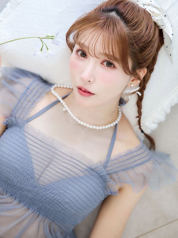 画像16: 【即日発送】【ビキニ】【水着】シアーチュニック付きハイウエストビキニ 3点セット[YMT]