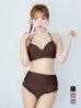 画像2: 【予約商品/7月上旬~7月中旬発送予定】【ビキニ】【水着】シアーチュニック付きハイウエストビキニ 3点セット[YMT] (2)