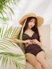 画像34: 【予約商品/7月上旬発送予定】【ビキニ】【水着】シアーチュニック付きハイウエストビキニ 3点セット[YMT]