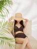 画像35: 【予約商品/7月上旬発送予定】【ビキニ】【水着】シアーチュニック付きハイウエストビキニ 3点セット[YMT]