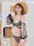 【予約 / 5月下旬発送予定】【ビキニ】【水着】チェックホルターネックビキニ 2点セット [YMT]