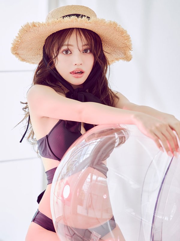 画像19: 【即日発送】【ビキニ】【水着】バッククロスリボンワンカラービキニ 2点セット [YMT]