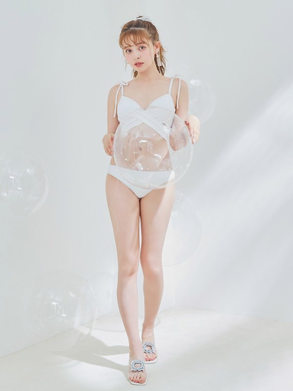 画像27: 【即日発送】【ビキニ】【水着】バッククロスリボンワンカラービキニ 2点セット [YMT]