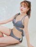 画像2: 【ノベルティ対象】【予約 / 6月中旬発送予定】【ビキニ】【水着】バッククロスリボンワンカラービキニ 2点セット [YMT] (2)