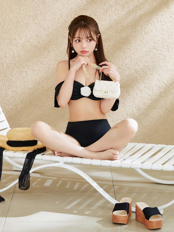 画像20: 【即日発送】【ビキニ】【水着】カメリアフラワービキニ 2点セット [YMT]