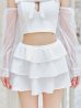 画像22: 【ビキニ】【水着】フリルティアードチュールリボンビキニ 3点セット[YMT]