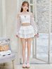 画像7: 【ビキニ】【水着】フリルティアードチュールリボンビキニ 3点セット[YMT]