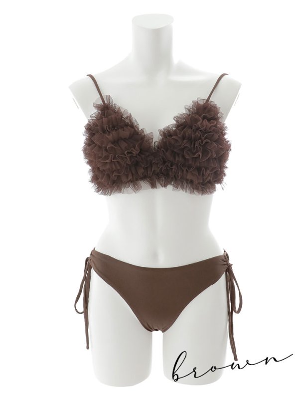 画像48: 【即日発送】【MISTREASS×sugarコラボビキニ】【水着】チュールフレアスカートビキニ 3点セット[YMT]