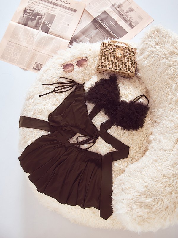 画像38: 【即日発送】【MISTREASS×sugarコラボビキニ】【水着】チュールフレアスカートビキニ 3点セット[YMT]