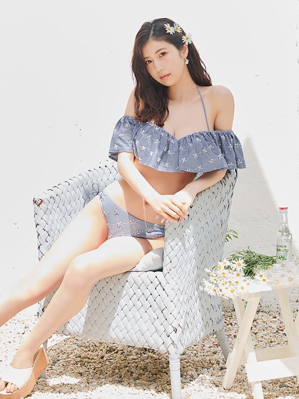 画像25: 【即日発送】【ビキニ】【水着】ビジューオフショルダーフリルビキニ 2点セット[YMT]