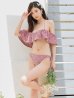画像8: 【予約 / 6月下旬発送予定】【ビキニ】【水着】ビジューオフショルダーフリルビキニ 2点セット[YMT]