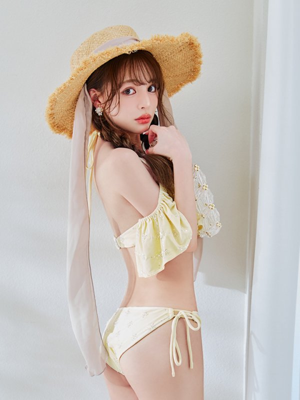 画像18: 【即日発送】【ビキニ】【水着】ビジューオフショルダーフリルビキニ 2点セット[YMT]