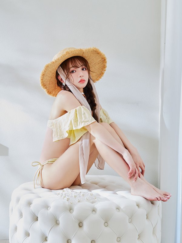 画像21: 【即日発送】【ビキニ】【水着】ビジューオフショルダーフリルビキニ 2点セット[YMT]