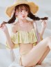 画像22: 【予約 / 6月下旬発送予定】【ビキニ】【水着】ビジューオフショルダーフリルビキニ 2点セット[YMT]