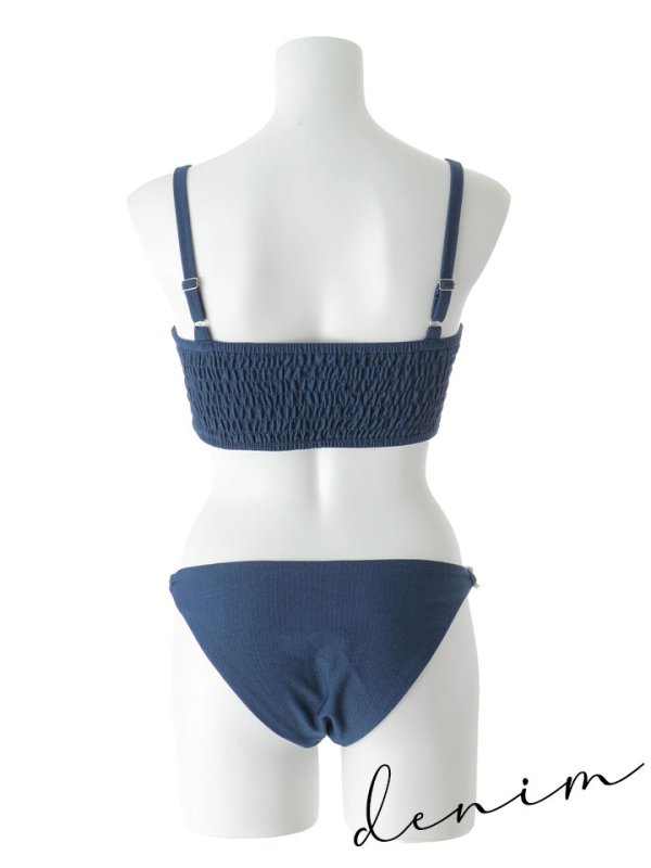 画像24: 【即日発送】【ビキニ】【水着】バックルベルトデニムビキニ 2点セット [YMT]