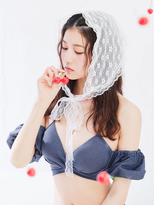 画像44: 【即日発送】【ビキニ】【水着】オフショルデニムビキニ 2点セット [YMT]