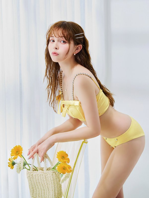 画像30: 【即日発送】【ビキニ】【水着】サイドリボンビジュースタッズビキニ 2点セット [YMT]