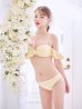 画像1: 【即日発送】【ビキニ】【水着】ビジューオフショルダーフリルビキニ 2点セット[YMT] (1)