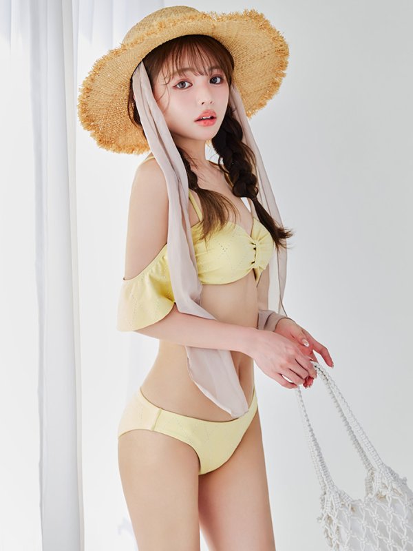 画像20: 【即日発送】【ビキニ】【水着】ビジューオフショルダーフリルビキニ 2点セット[YMT]