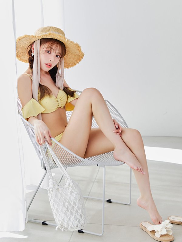 画像11: 【即日発送】【ビキニ】【水着】ビジューオフショルダーフリルビキニ 2点セット[YMT]