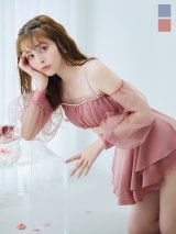 【ノベルティ対象】【予約 / 6月下旬発送予定】【ビキニ】【水着】オフショルダーシアースリーブビキニ [YMT]