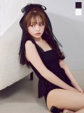 【予約 / 6月中旬発送予定】【ビキニ】【水着】立体リボンフリルスカートビキニ  3点セット [YMT]