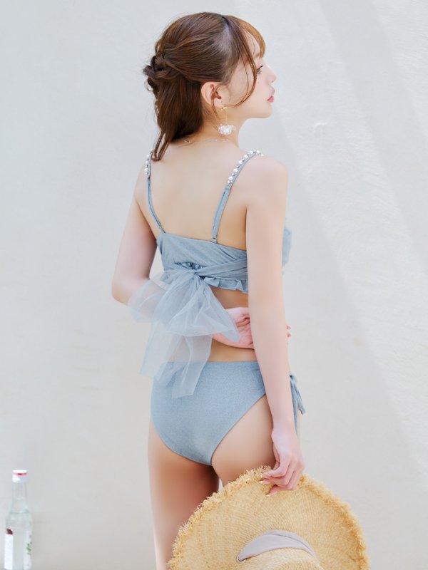 画像21: 【即日発送】【ビキニ】【水着】ラメチュールバックリボンビキニ [FB01]