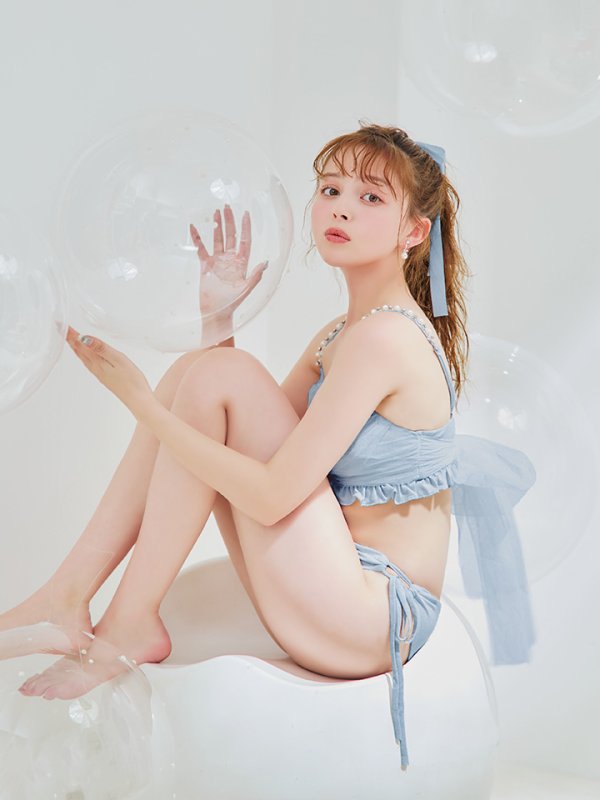 画像1: 【ノベルティ対象】【予約 / 7月上旬発送予定】【ビキニ】【水着】シンプルフリルビキニ [YMT]