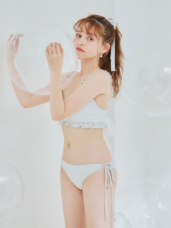 画像3: 【即日発送】【ビキニ】【水着】ラメチュールバックリボンビキニ [FB01]