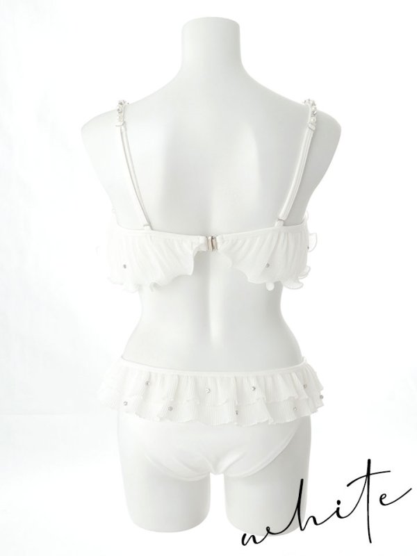 画像47: 【即日発送】【ビキニ】【水着】 ガーリーフリル×ビスチェ セットアップ ビキニ 2点セット[YMT]