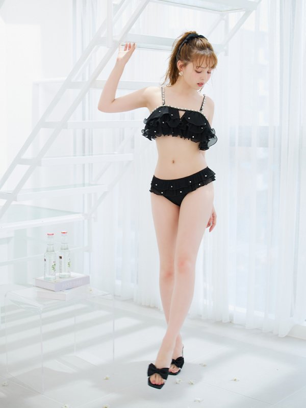 画像8: 【即日発送】【ビキニ】【水着】 ガーリーフリル×ビスチェ セットアップ ビキニ 2点セット[YMT]