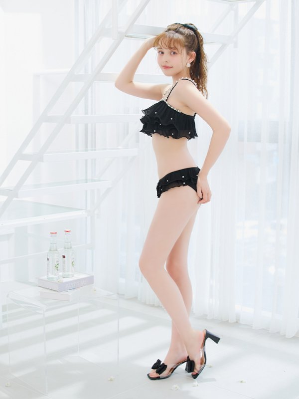 画像11: 【即日発送】【ビキニ】【水着】 ガーリーフリル×ビスチェ セットアップ ビキニ 2点セット[YMT]