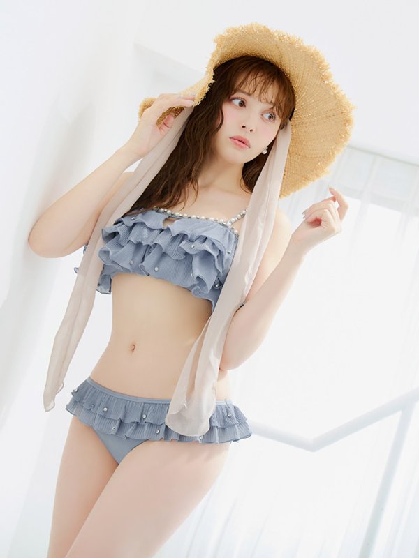 画像16: 【即日発送】【ビキニ】【水着】 ガーリーフリル×ビスチェ セットアップ ビキニ 2点セット[YMT]