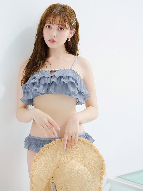 画像28: 【即日発送】【ビキニ】【水着】 ガーリーフリル×ビスチェ セットアップ ビキニ 2点セット[YMT]