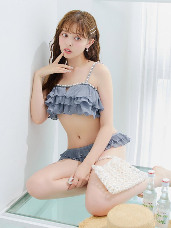 画像28: 【即日発送】【ビキニ】【水着】 ガーリーフリル×ビスチェ セットアップ ビキニ 2点セット[YMT]