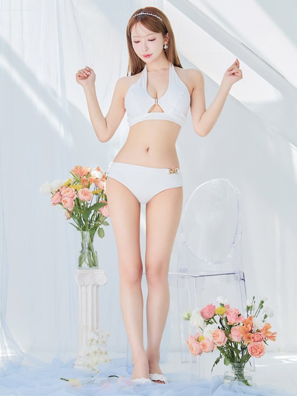 画像7: 【即日発送】【ビキニ】【水着】クロスホルターネックビキニ 2点セット [YMT]