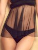 ブラック　モデル：三上悠亜　身長：159cm　着用サイズ：Sサイズ