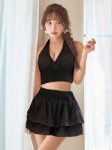 【ビキニ】【水着】チェックレースホルターネックビキニ [FB01]【予約 / 6月下旬発送予定】